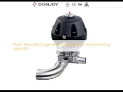 ASME BPE に準拠するプラスチック式Pneumatic U型三方向弁
