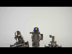 DONJOY 衛生用弁弁/プラスチックハンドル付き溶接端付き3Tポート弁