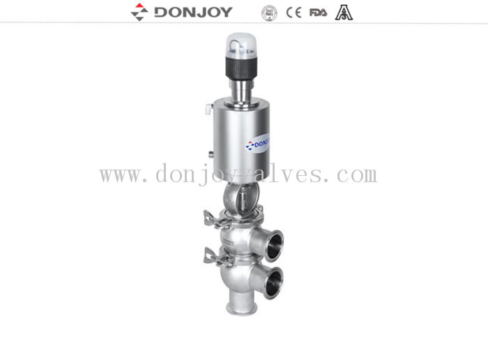Donjoy 316L サニタリー リバース シート バルブ、コントロール ヘッド C-TOP 付き空気圧アクチュエータ付き