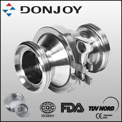 Middle Clamp Hydraulic Check Valves With Thread Connection On 2 Ends For Drink Industry