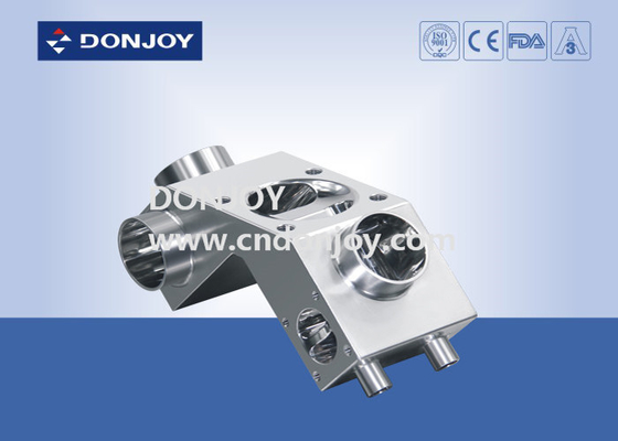 SS316L M-53A multiport Sanitary Diaphragm Valve body for controlling flow
