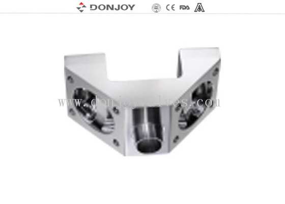 SS316L M-53A multiport Sanitary Diaphragm Valve body for controlling flow