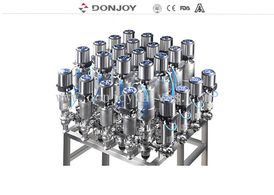 Donjoy Double Seat Mixproof Valves Manifold For Food Beverage Processing
