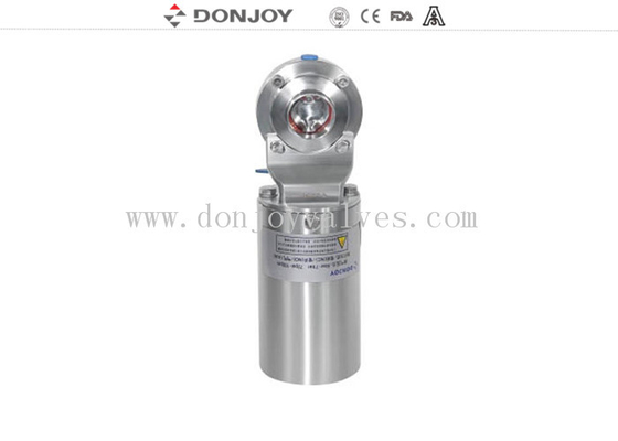 SS316L Stainless steel pneumatic clamped  butterfly valve with position sensor