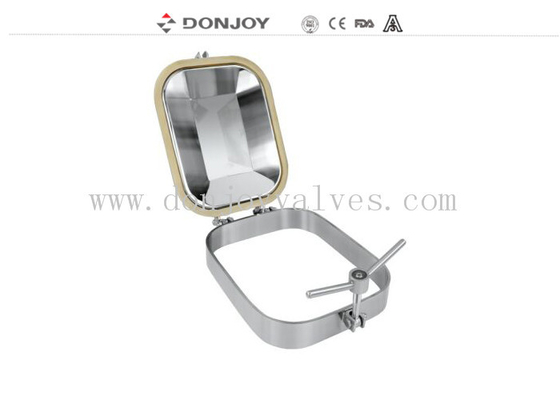 SS316L Square Manhole Cover / Tank Manway For Septic Tank